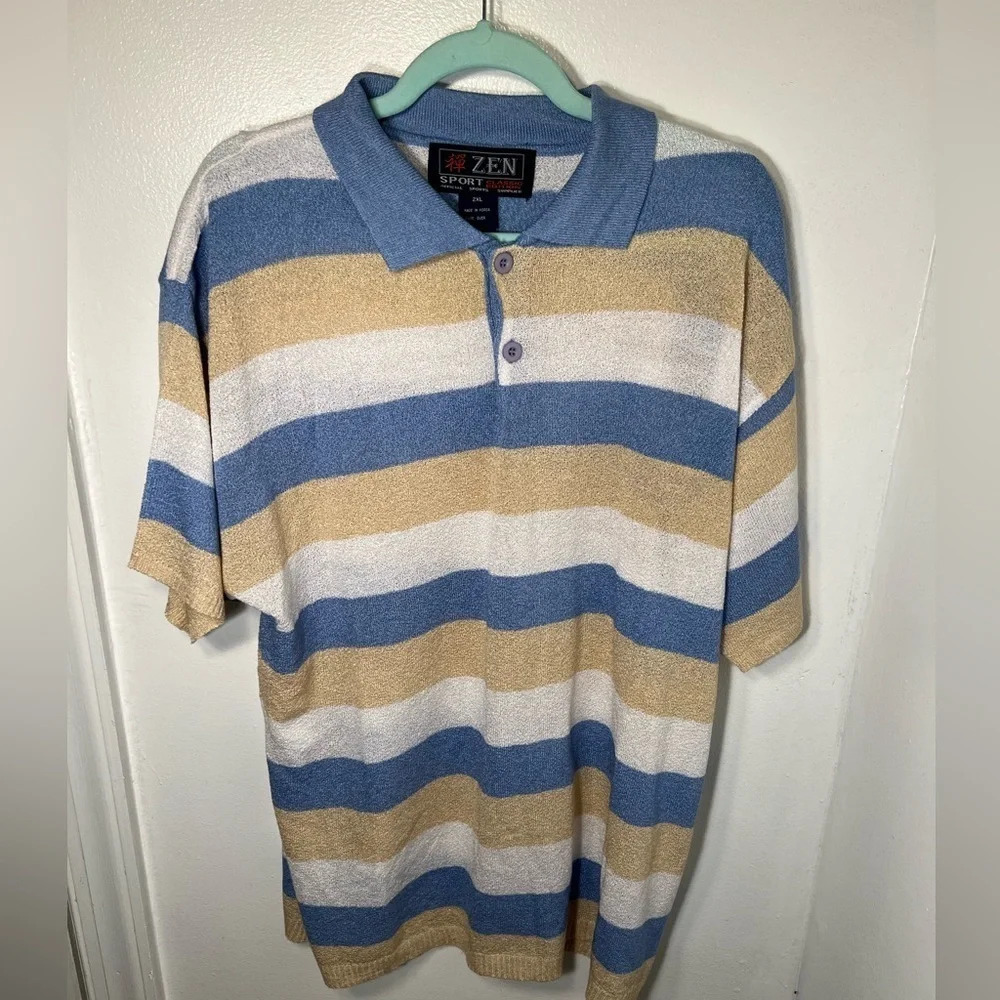 Zen Sport, 2XL, classic edition, polo, short sleeve button, front collared shirt